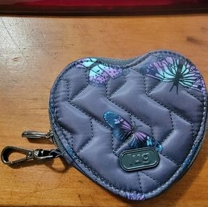 Lug Coin Pouch in Butterfly Grey